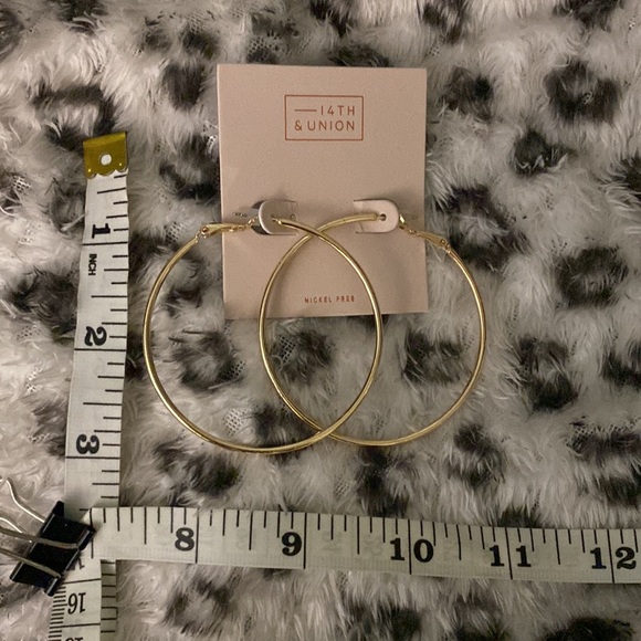 14th & Union Gold and Silver Hoop Earrings Set - Picture 5 of 6